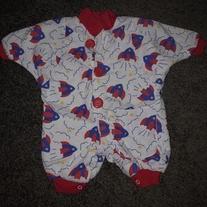 Vtg All Over Print Hopscoth One Piece